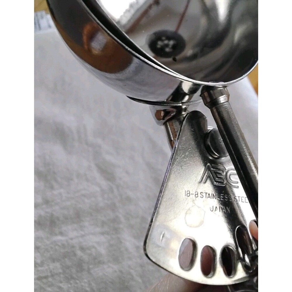 Vintage Ice Cream Scoop Black w/Blue End Plastic Handle ABC #12 Japan - Picture 6 of 7